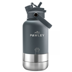 Gourde pour Chien Isotherme 3-en-1 | Inox 1L + 2 Gamelles | PAWLEY