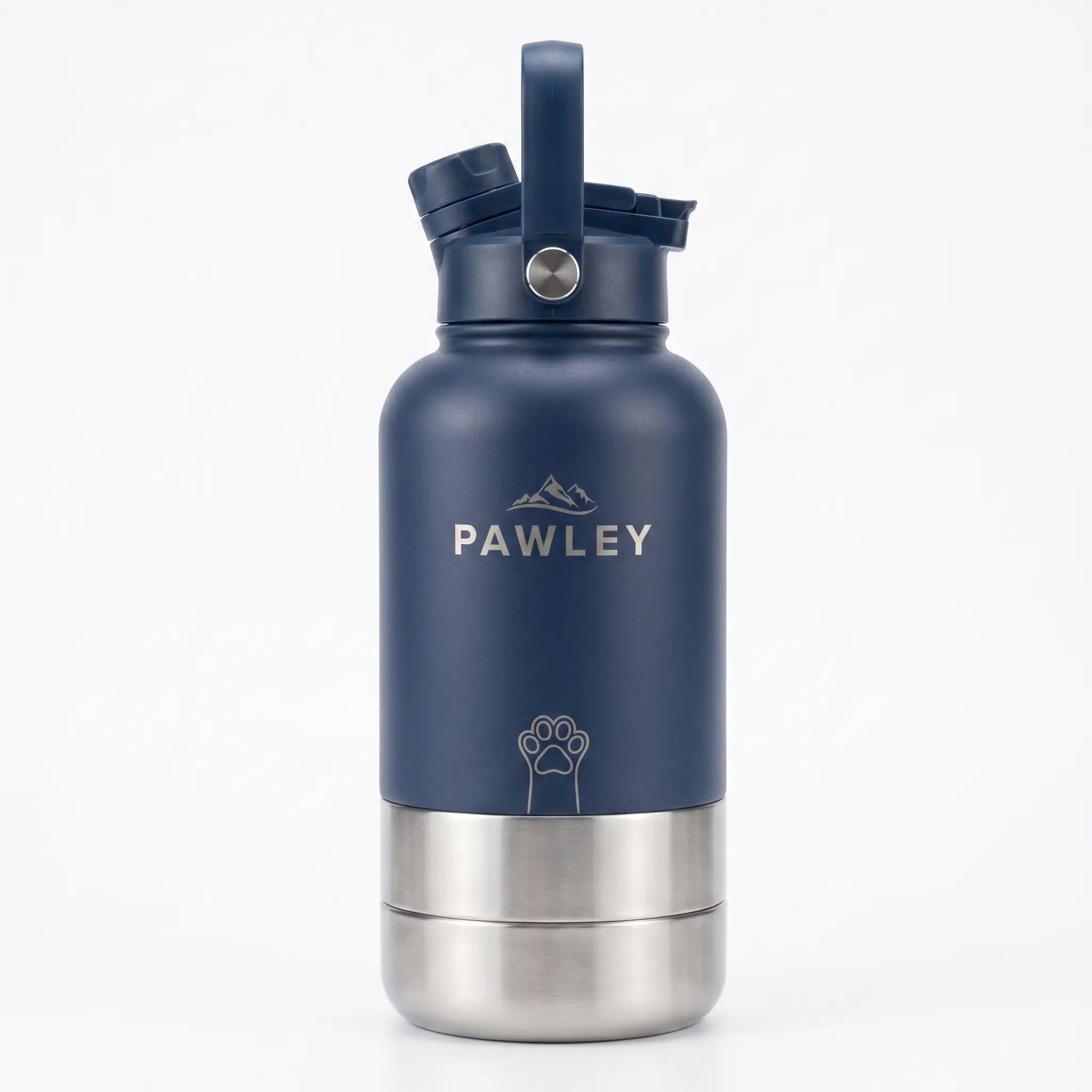 Gourde pour chien isotherme 3-en-1 Inox 1L + 2 Gamelles PAWLEY - PAWLEY