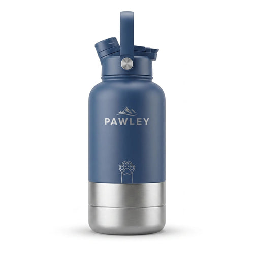 Gourde pour chien isotherme 3 - en - 1 Inox 1L + 2 Gamelles PAWLEY - PAWLEY