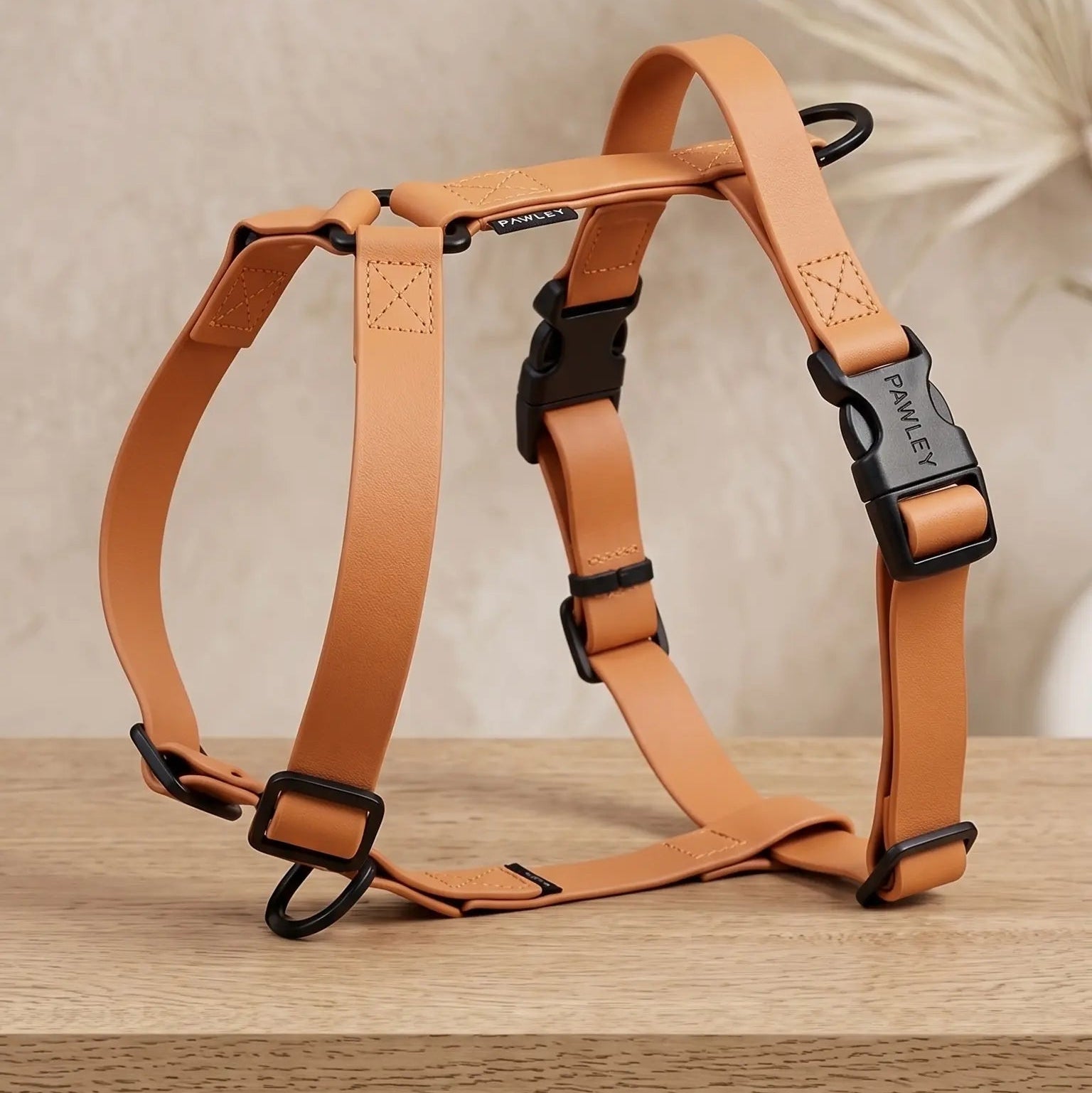 Harnais Chien Biothane Imperméable - Anti-Traction Y | PAWLEY (Caramel) - PAWLEY